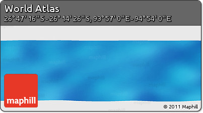 Shaded Relief Panoramic Map of the Area around 26° 30' 51" S, 94° 25' 30" E