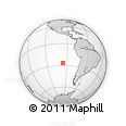 Outline Map of the Area around 26° 30' 51" S, 95° 58' 29" W, rectangular outline