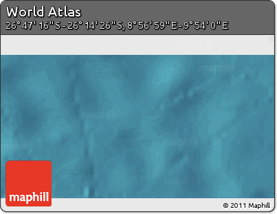 Satellite 3D Map of the Area around 26° 30' 51" S, 9° 25' 30" E