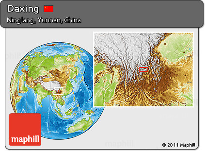 Physical Location Map of Daxing