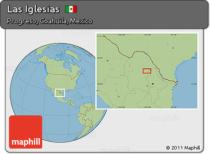 Savanna Style Location Map of Las Iglesias
