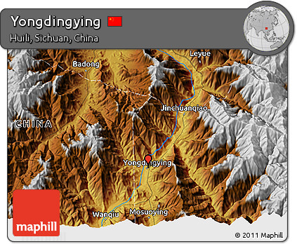 Physical 3D Map of Yongdingying