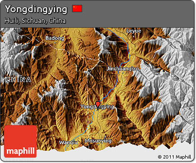 Physical 3D Map of Yongdingying