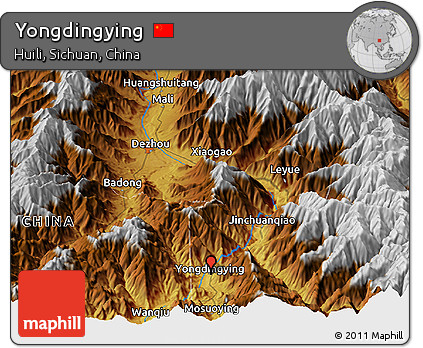 Physical Panoramic Map of Yongdingying