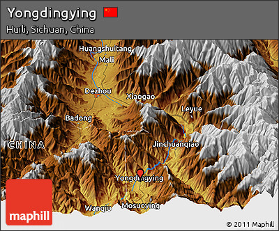 Physical Panoramic Map of Yongdingying