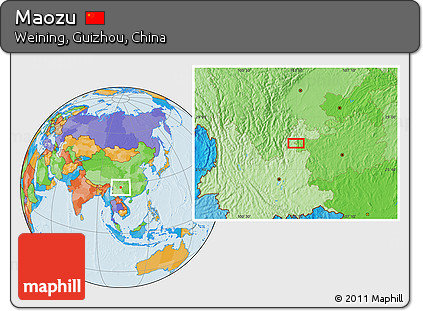 Political Location Map of Maozu