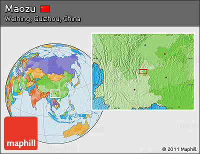 Political Location Map of Maozu