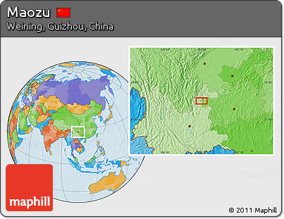 Political Location Map of Maozu