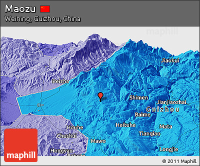 Political Panoramic Map of Maozu
