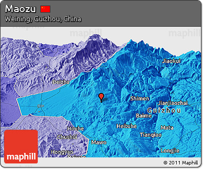 Political Panoramic Map of Maozu