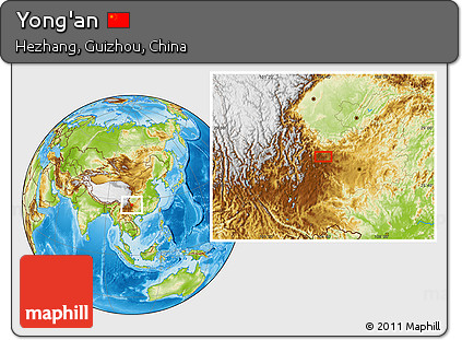 Physical Location Map of Yong'an