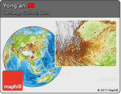 Physical Location Map of Yong'an