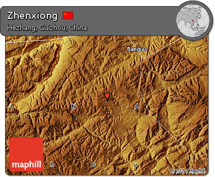 Physical Map of Zhenxiong
