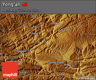 Physical Map of Yong'an