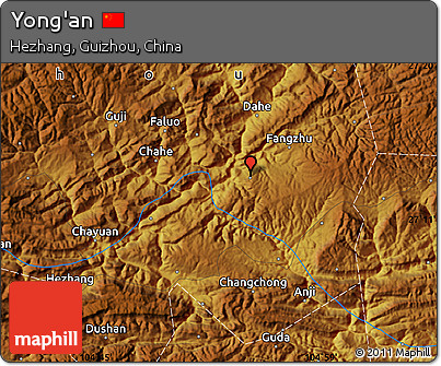 Physical Map of Yong'an