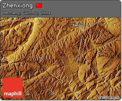 Physical Map of Zhenxiong