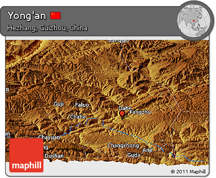 Physical Panoramic Map of Yong'an