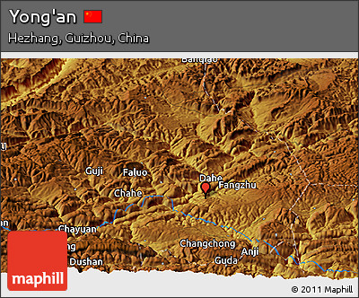 Physical Panoramic Map of Yong'an