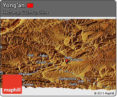 Physical Panoramic Map of Yong'an