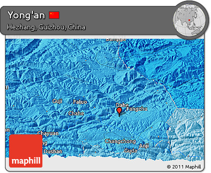 Political Panoramic Map of Yong'an