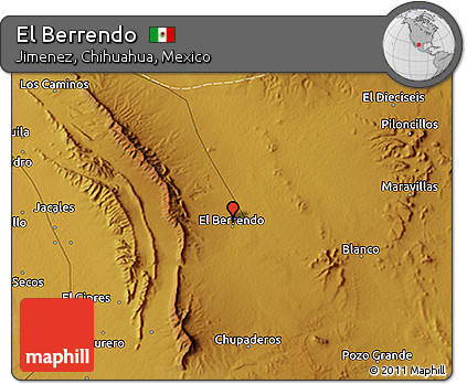 Physical 3D Map of El Berrendo