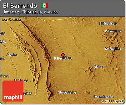 Physical 3D Map of El Berrendo