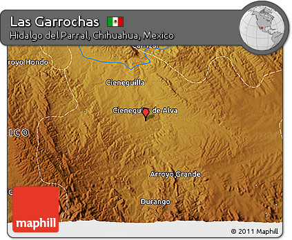 Physical 3D Map of Las Garrochas
