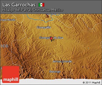 Physical 3D Map of Las Garrochas