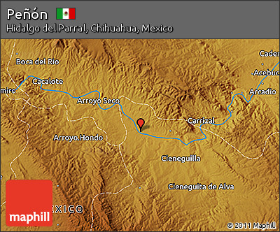 Physical 3D Map of Peñón