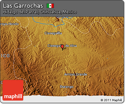 Physical 3D Map of Las Garrochas