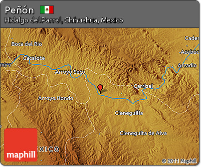 Physical 3D Map of Peñón