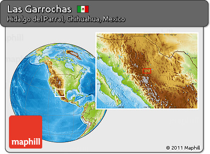 Physical Location Map of Las Garrochas