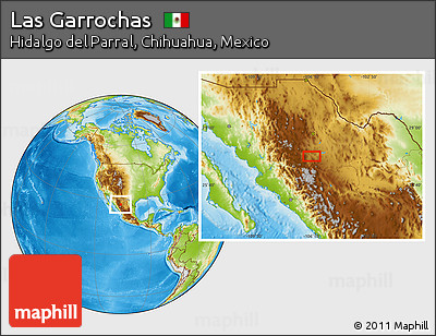 Physical Location Map of Las Garrochas