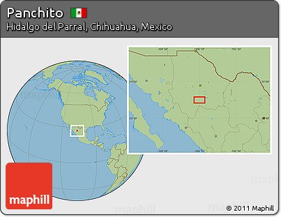Savanna Style Location Map of Panchito