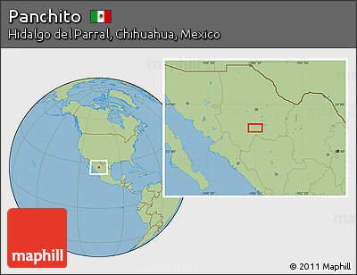 Savanna Style Location Map of Panchito