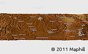 Physical Panoramic Map of the area around 27° 19' 44" N, 107° 1' 30" W