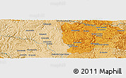 Political Panoramic Map of the area around 27° 19' 44" N, 107° 1' 30" W