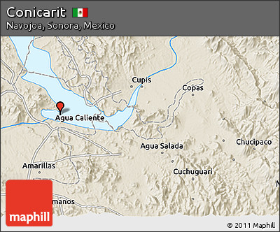 Shaded Relief 3D Map of Conicarit