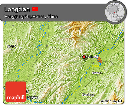 Physical 3D Map of Longtian