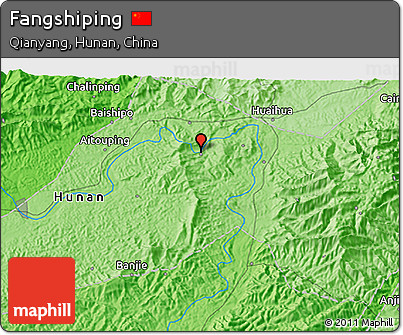 Political 3D Map of Fangshiping