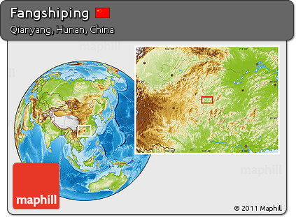 Physical Location Map of Fangshiping