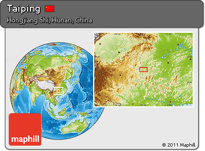 Physical Location Map of Taiping