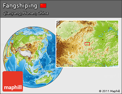 Physical Location Map of Fangshiping