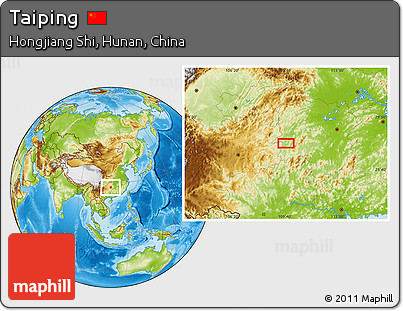 Physical Location Map of Taiping