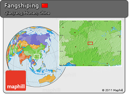 Political Location Map of Fangshiping