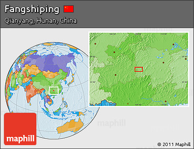 Political Location Map of Fangshiping