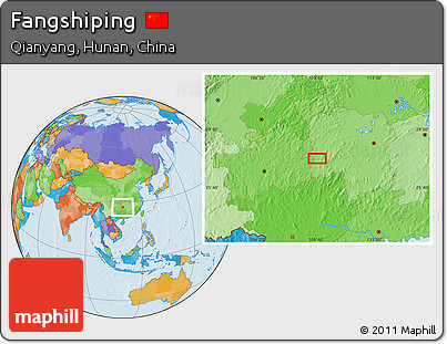 Political Location Map of Fangshiping