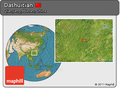 Satellite Location Map of Dashuitian
