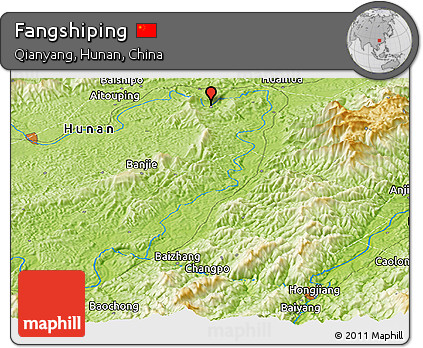 Physical Panoramic Map of Fangshiping