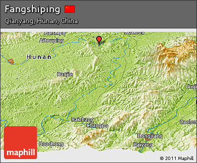 Physical Panoramic Map of Fangshiping